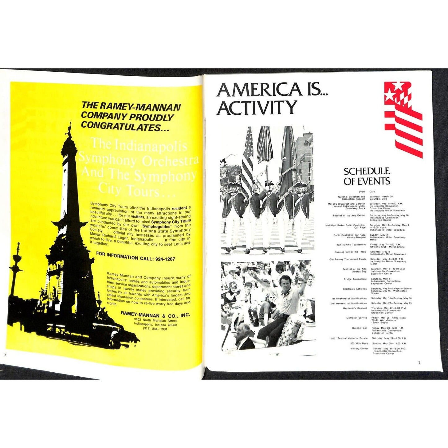 1976 "500" Festival Program +136pp - Indianapolis INDY 500 Many Local Ads - VGC