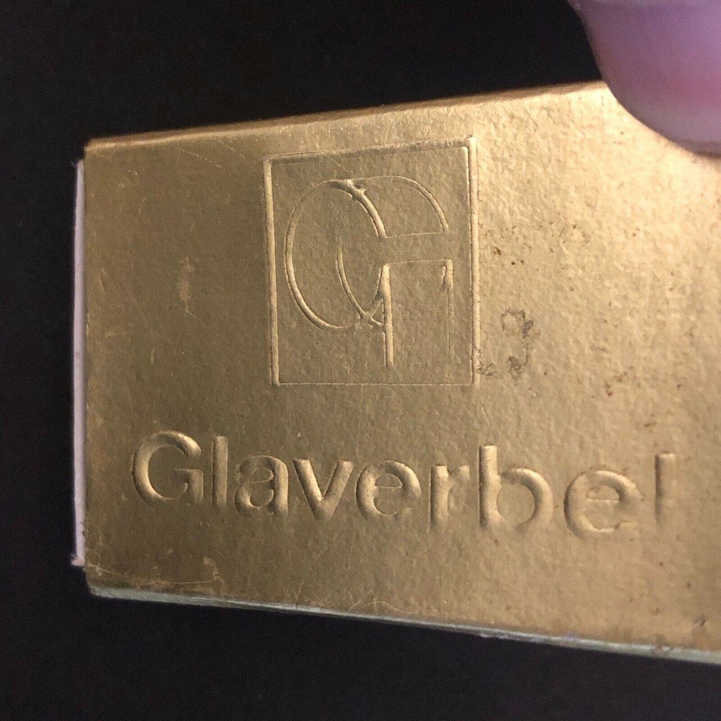 c1970's-80's Wooden Matchbox Matchbook "The Glaverbel"