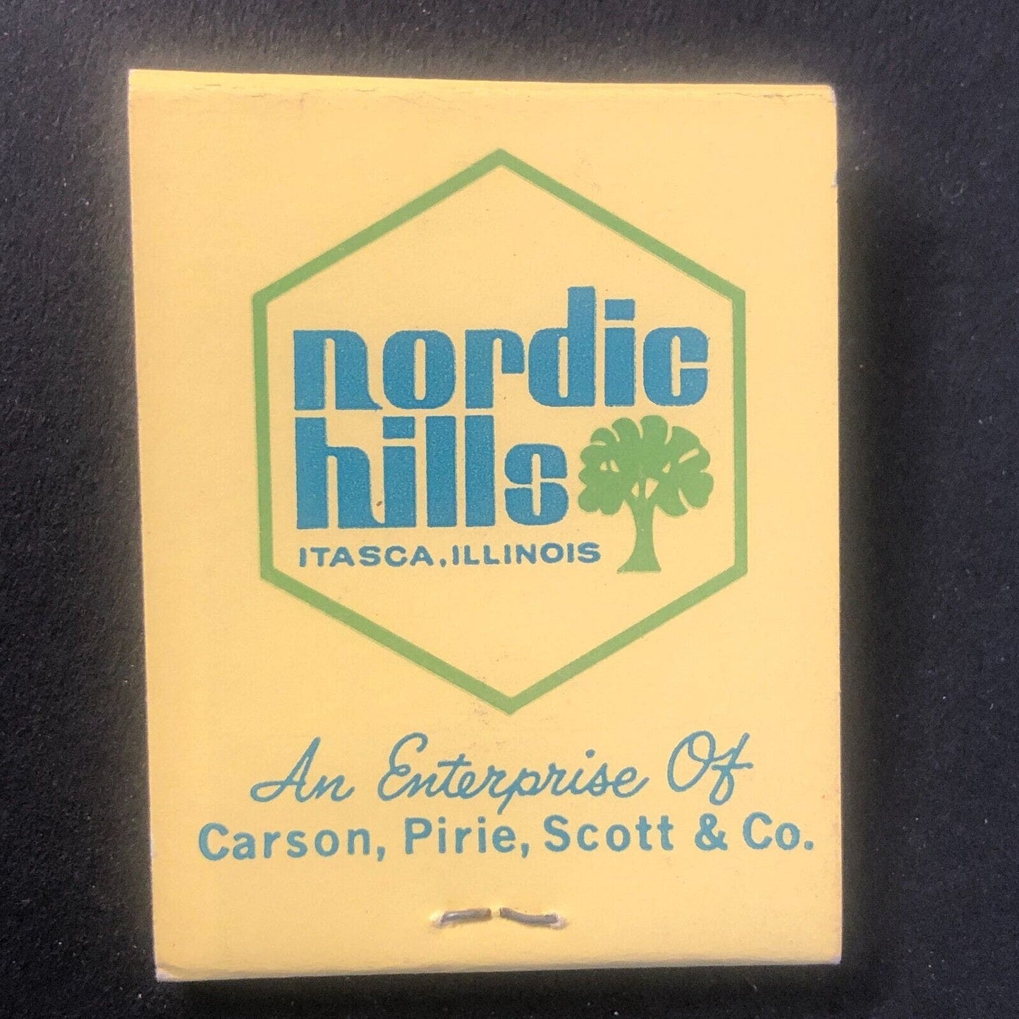 Nordic Hills (Country Club) Itasca, IL Full Vintage Matchbook 1968 Scarce VGC