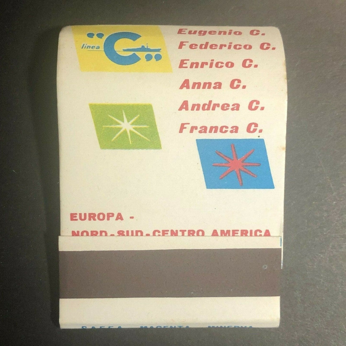 1970's-80's Full Matchbook - Costa Lines Giacomo Costa fu Andrea - Genova