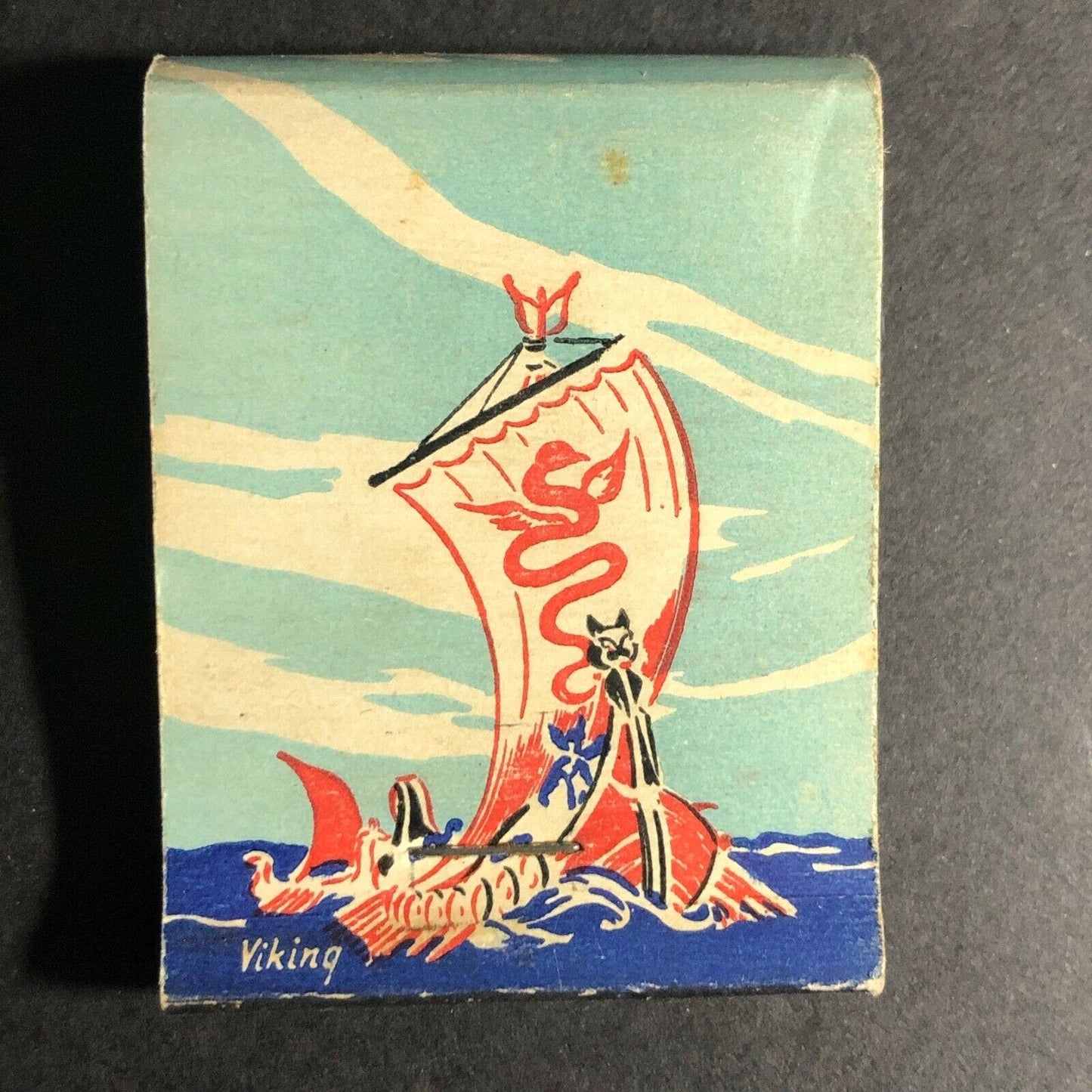 Scarce c1930-40's Full Bottom Strike "Romance of Ships" Matchbook Viking