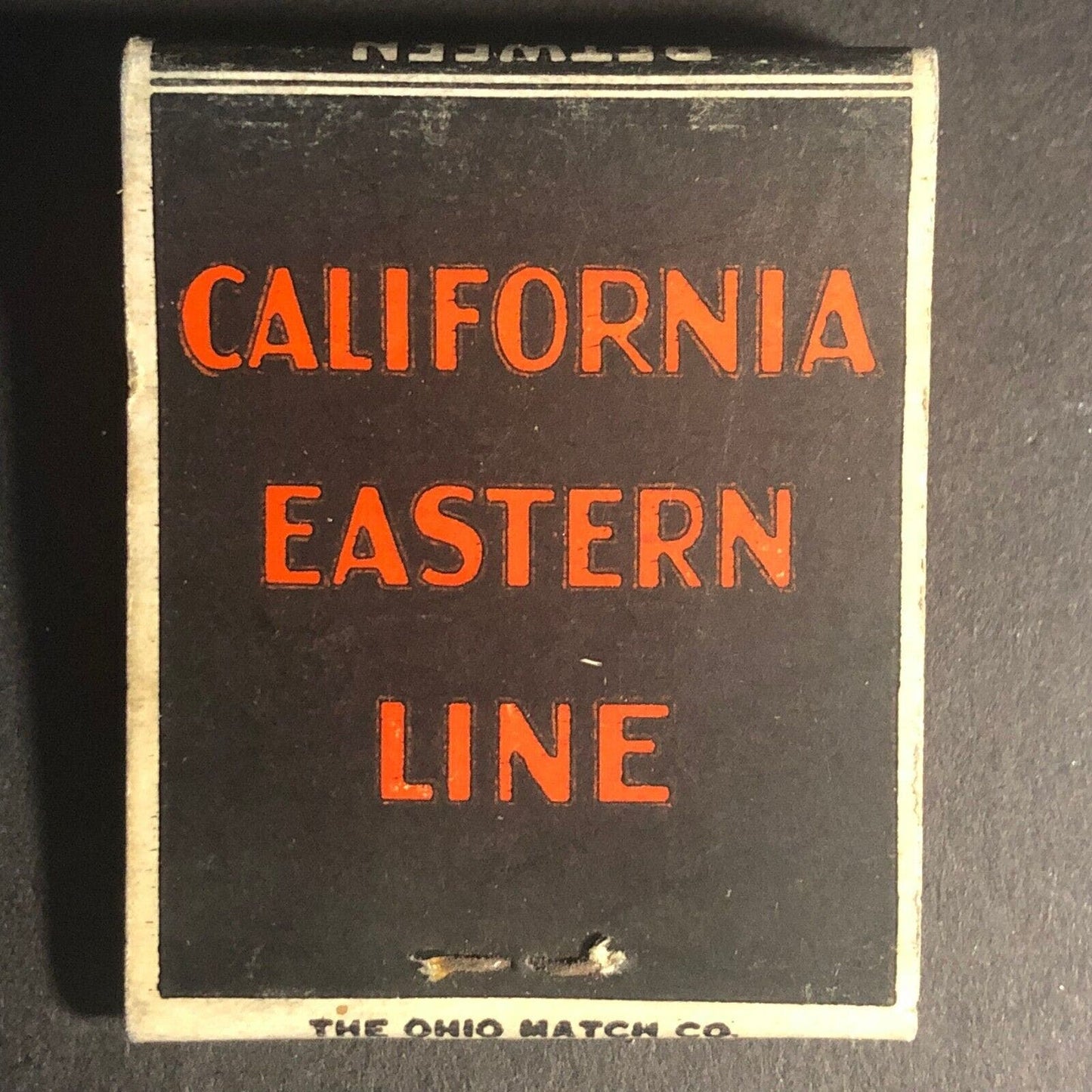 California Eastern Line Quaker C&E Full 20-Str Wooden Matchbook c1930's-40's VGC