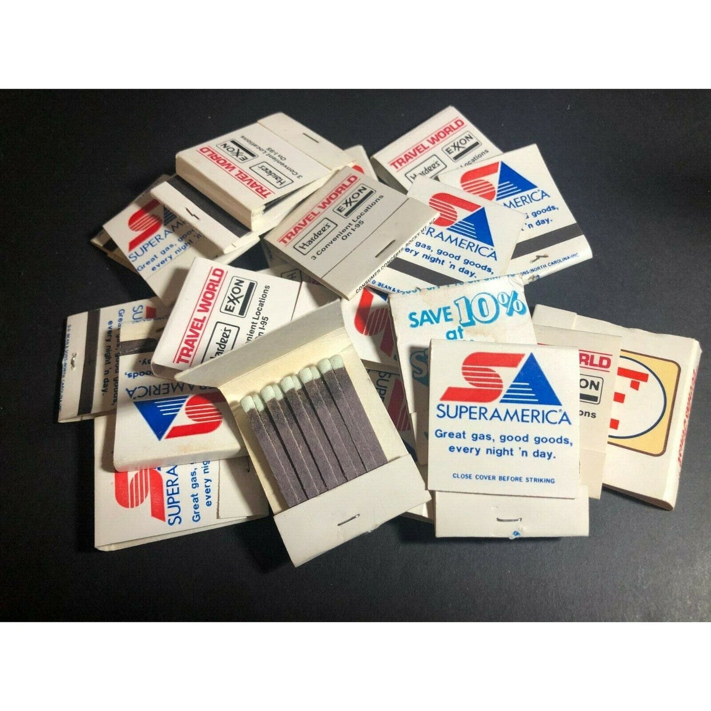 Group of 23 80's-90's Mostly "Service America" Rest Stop Truck Full Matchbooks