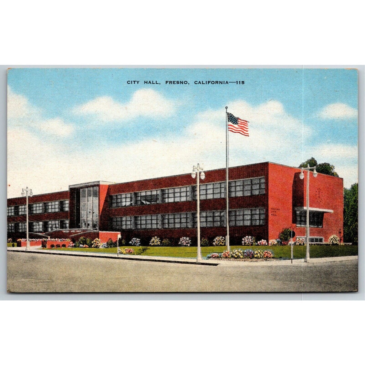 Vintage Postcard City Hall, Fresno, Cal.