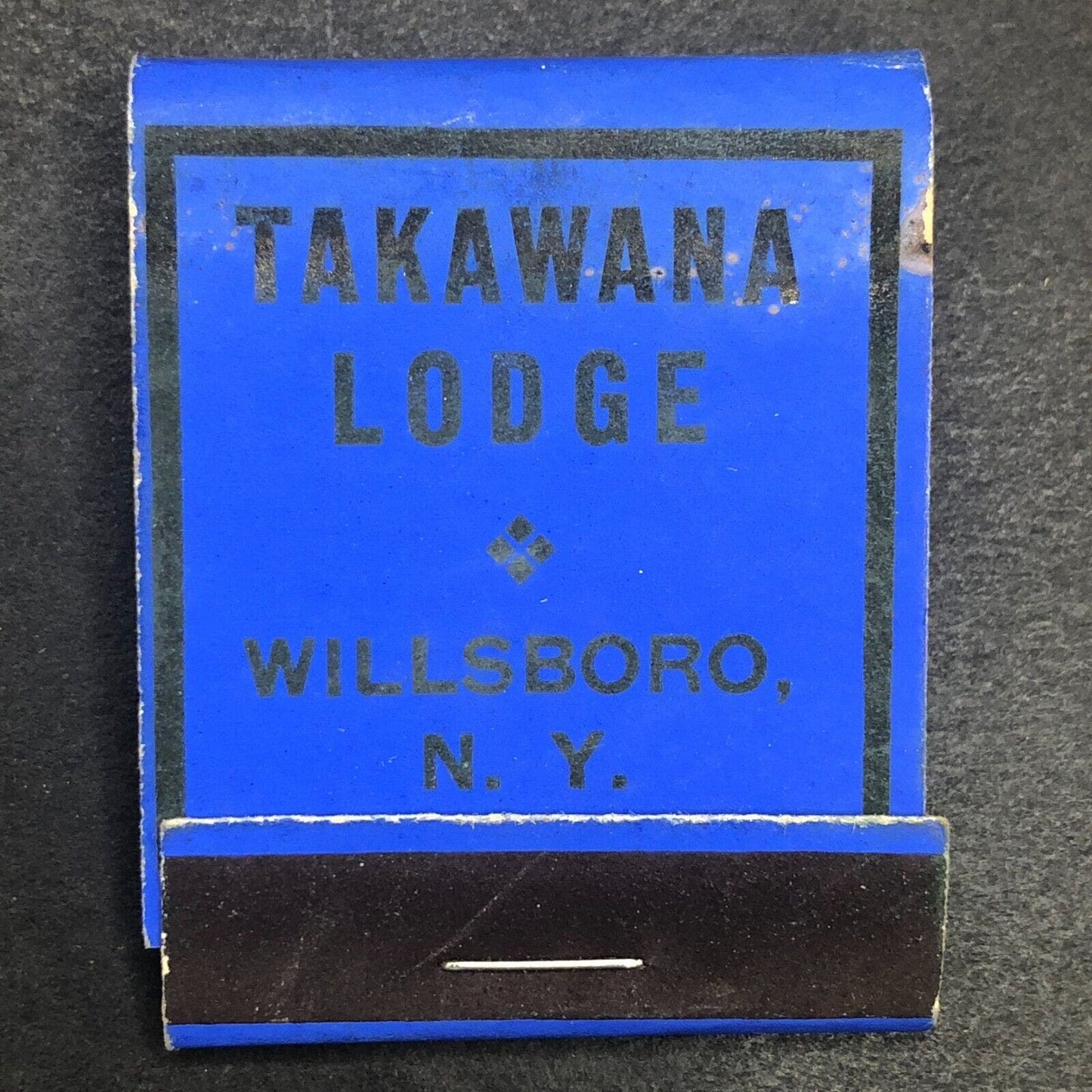 Willsboro, NY Takawana Lodge Full Matchbook c1935-40's- Very Scarce