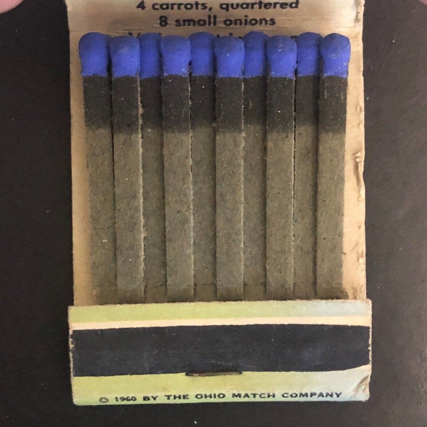 Hunt's Tomato Sauce Lamb Stew Recipe Full Matchbook c1960's
