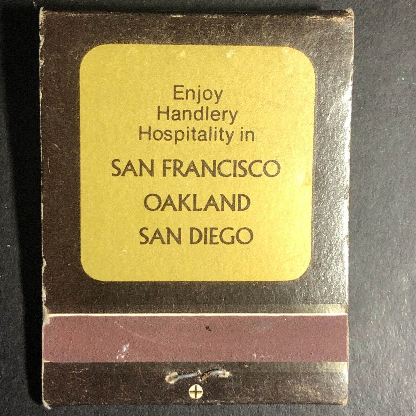 Handlery Hotels San Diego Oakland San Francisco Full Matchbook c1975-85