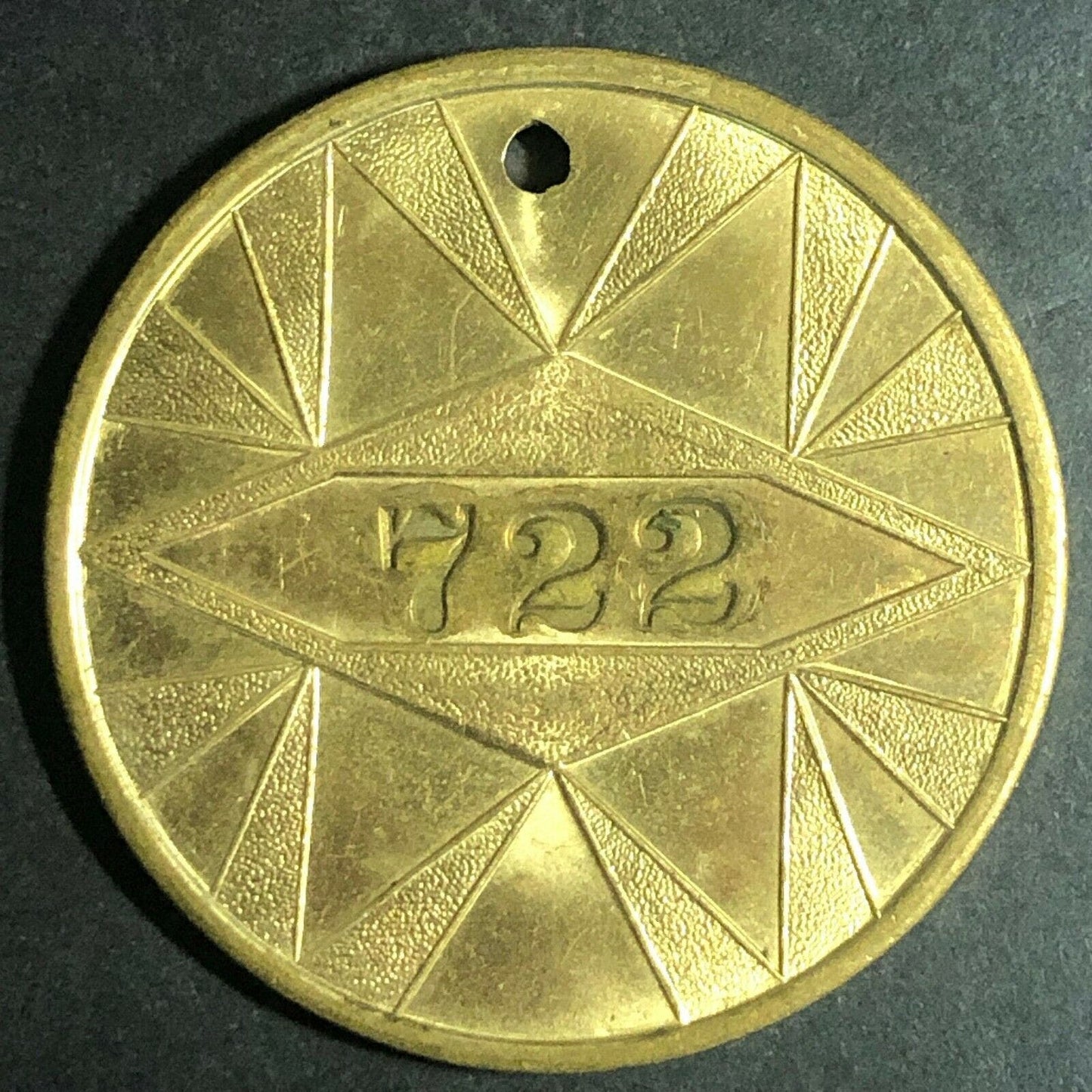 Vintage 32mm Brass "Pocket Piece Prosperity Award" Token 722