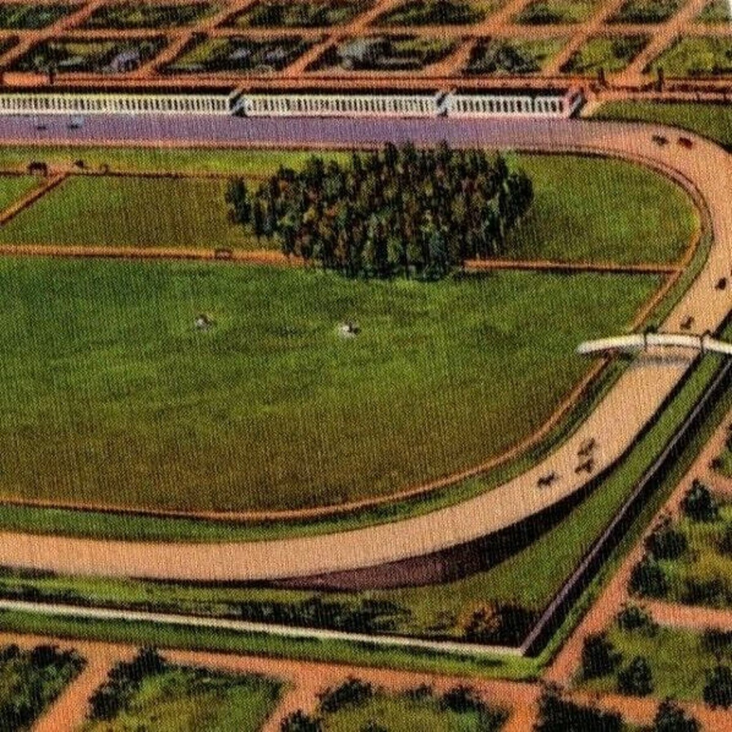 Indy 500 Linen Postcard 1930 "The Greatest Automobile Race Course" De Wolf - NP