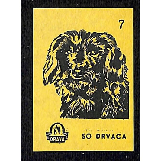 Vintage Yugoslavia Matchbox Label Drvaca Dog Breed Series #7 VGC c1960's