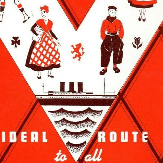 1939 Anchor Line - N. Europe Cruise - Third Class Fleet Brochure One Sheet VGC