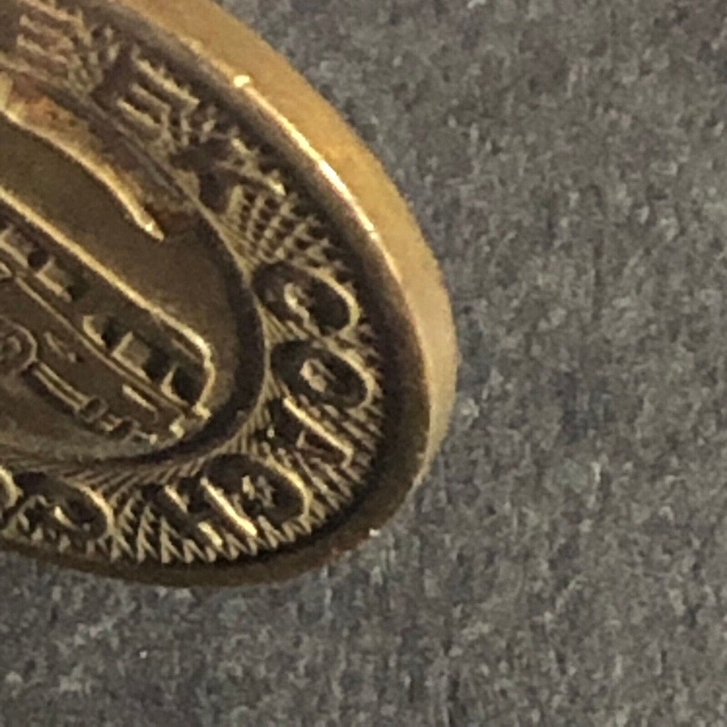 Battle Creek Coach Co. G/F One School Fare Brass Bus Token 16.42mm Very Scarce
