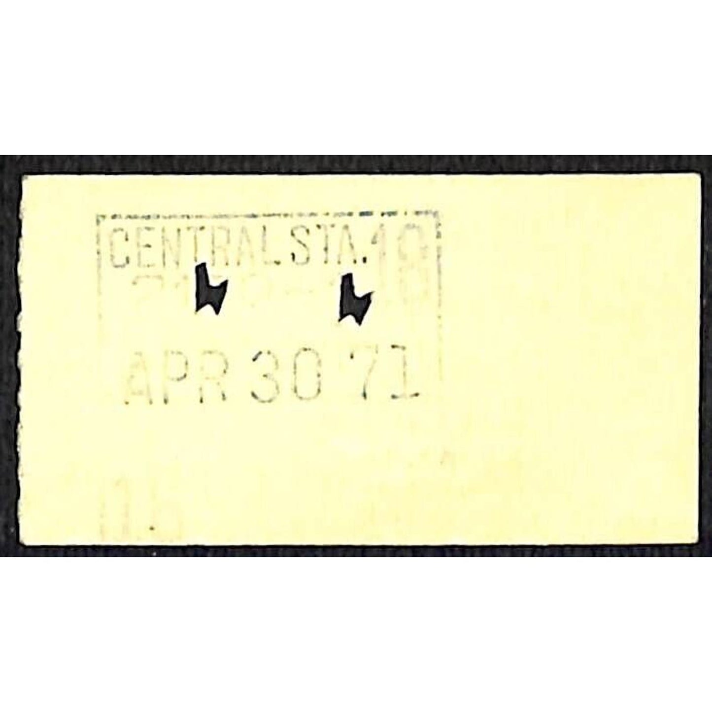 Illinois Central Railroad Ticket Chicago to Mattoon 1971 #33808