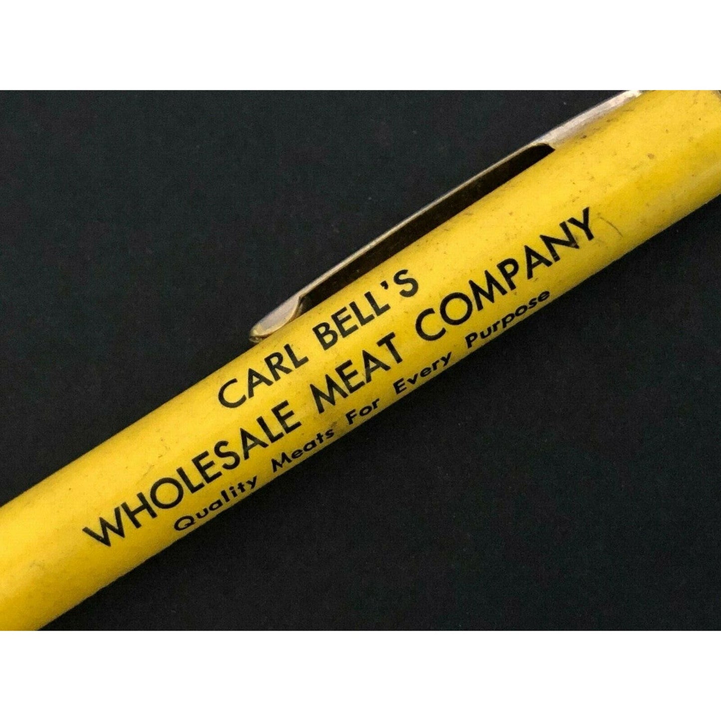 c1940's-50's Carl Bell's Wholesale Meat Wichita ? Mechanical Advertising Pencil