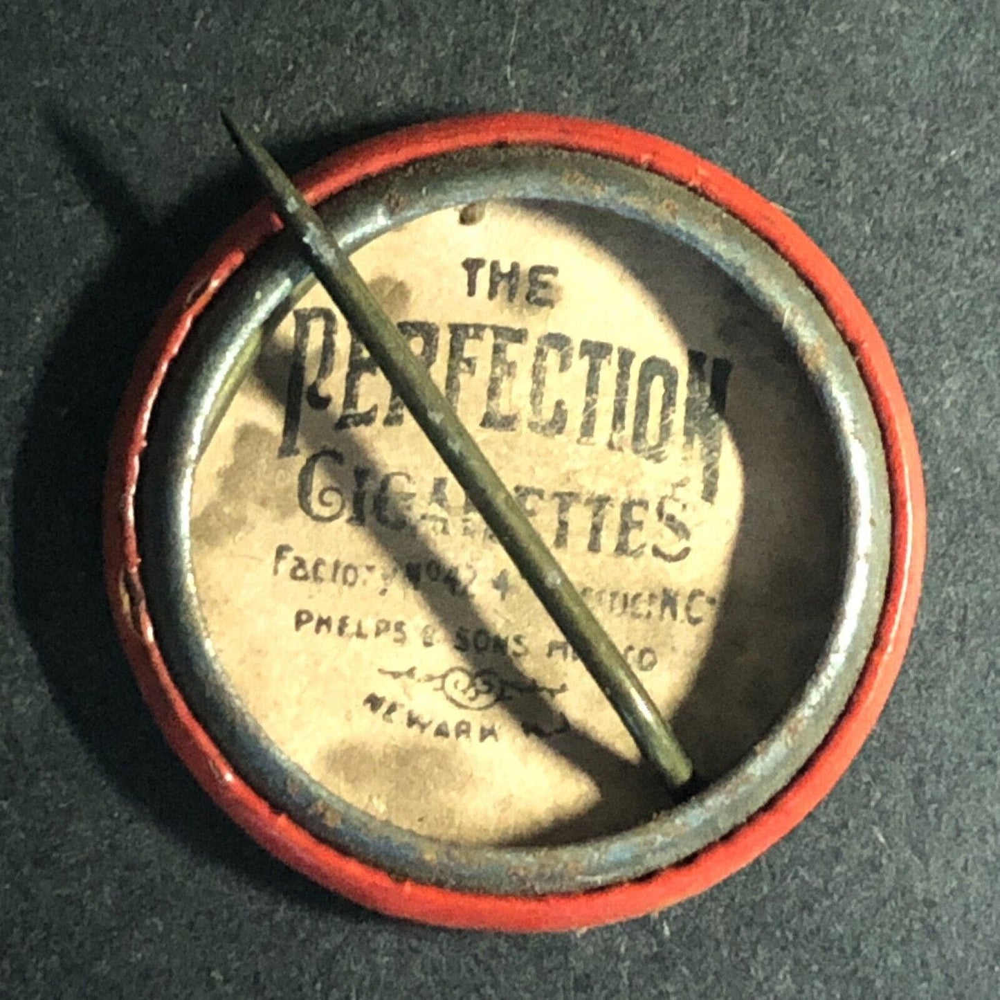 Perfection Cigarettes "You're Flying High" Pinback Button c1910 - Scarce