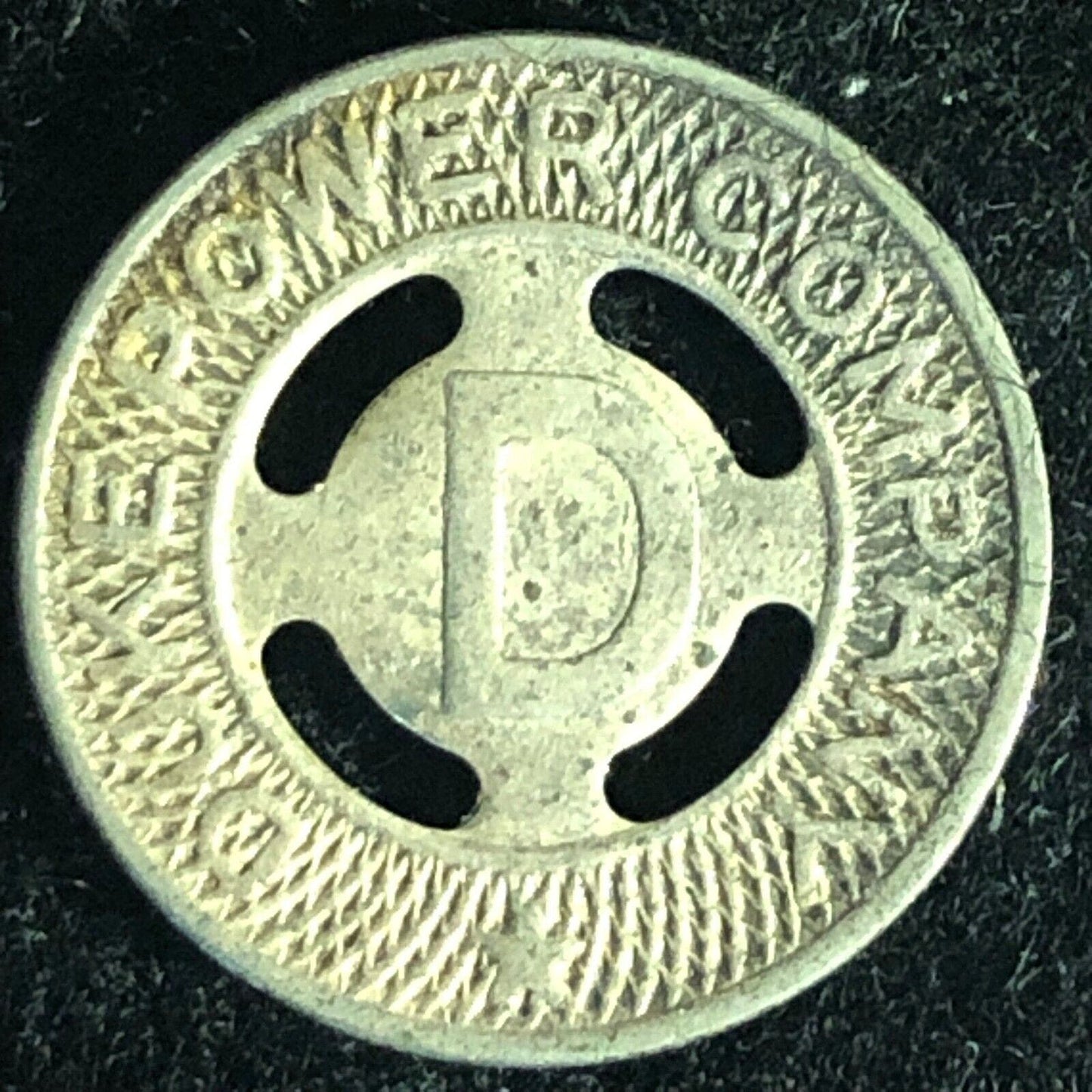 Duke Power Company (Durham, NC) G/F One Fare Bus Token 16mm