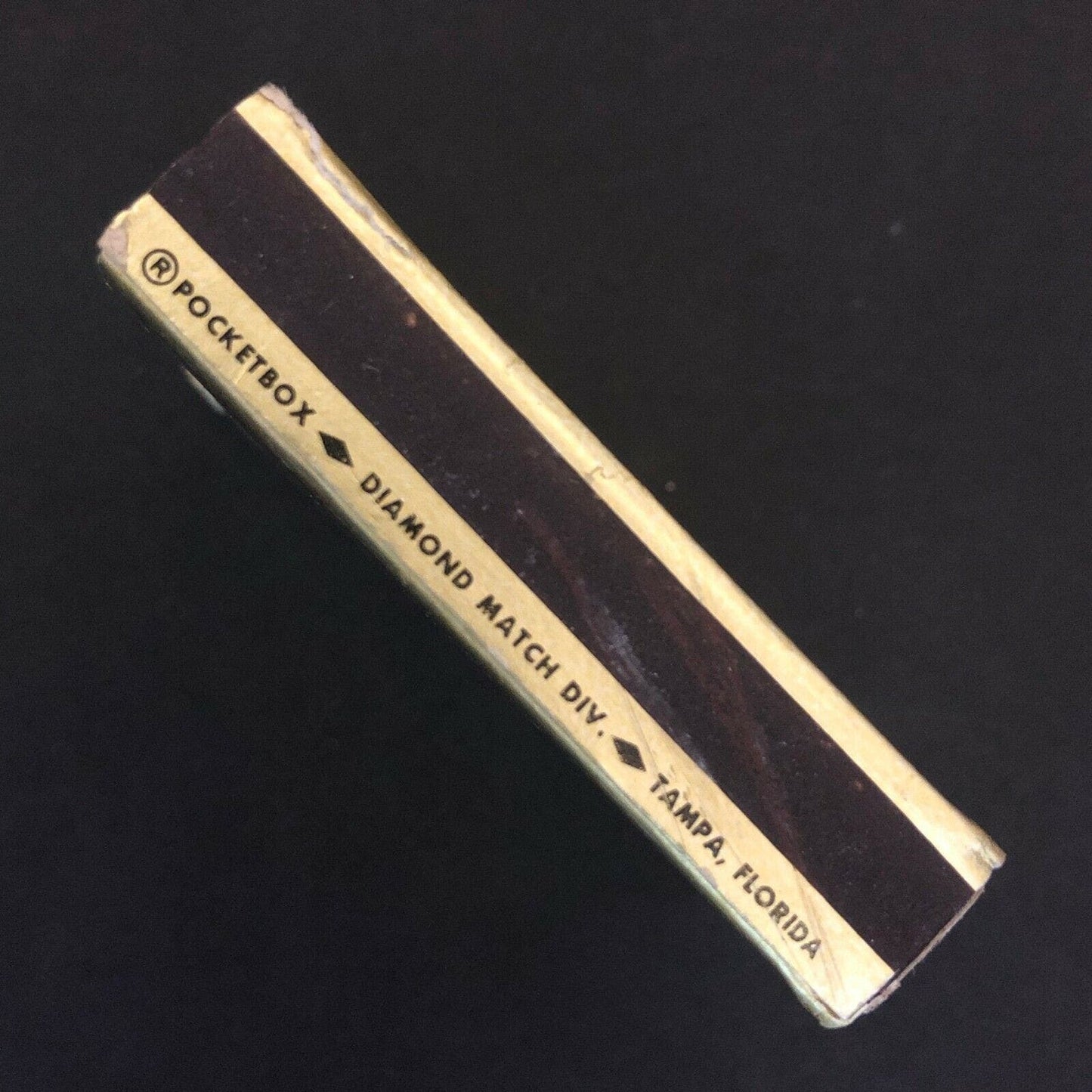 c1970's-80's Wooden Matchbox Matchbook "Aztec Construction" Port Charlotte, FLA