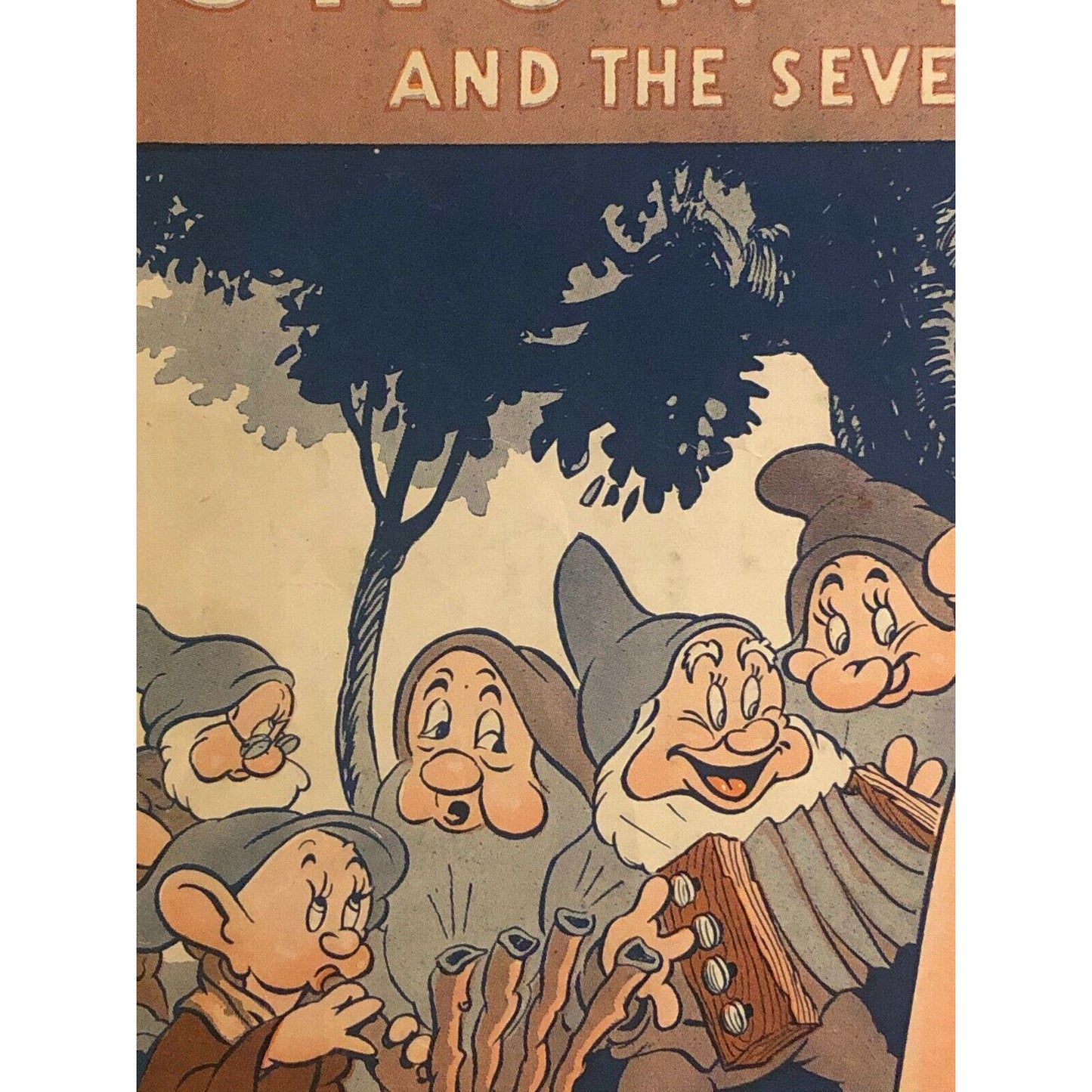 Vintage 1930's Disney Sheet Music - "Whistle While You Work" from "Snow White"