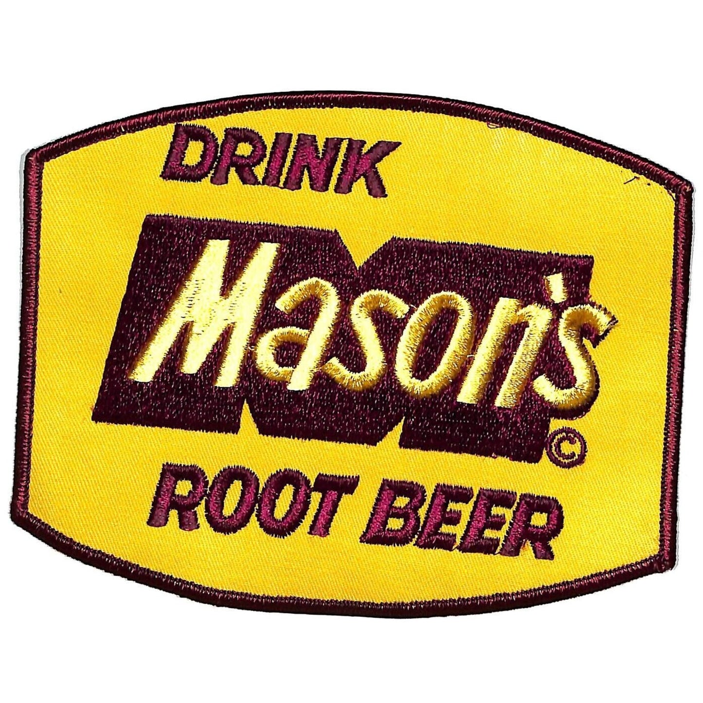 Mason's Root Beer Large Embroidered Soda Patch c1950's-60's Scarce VGC