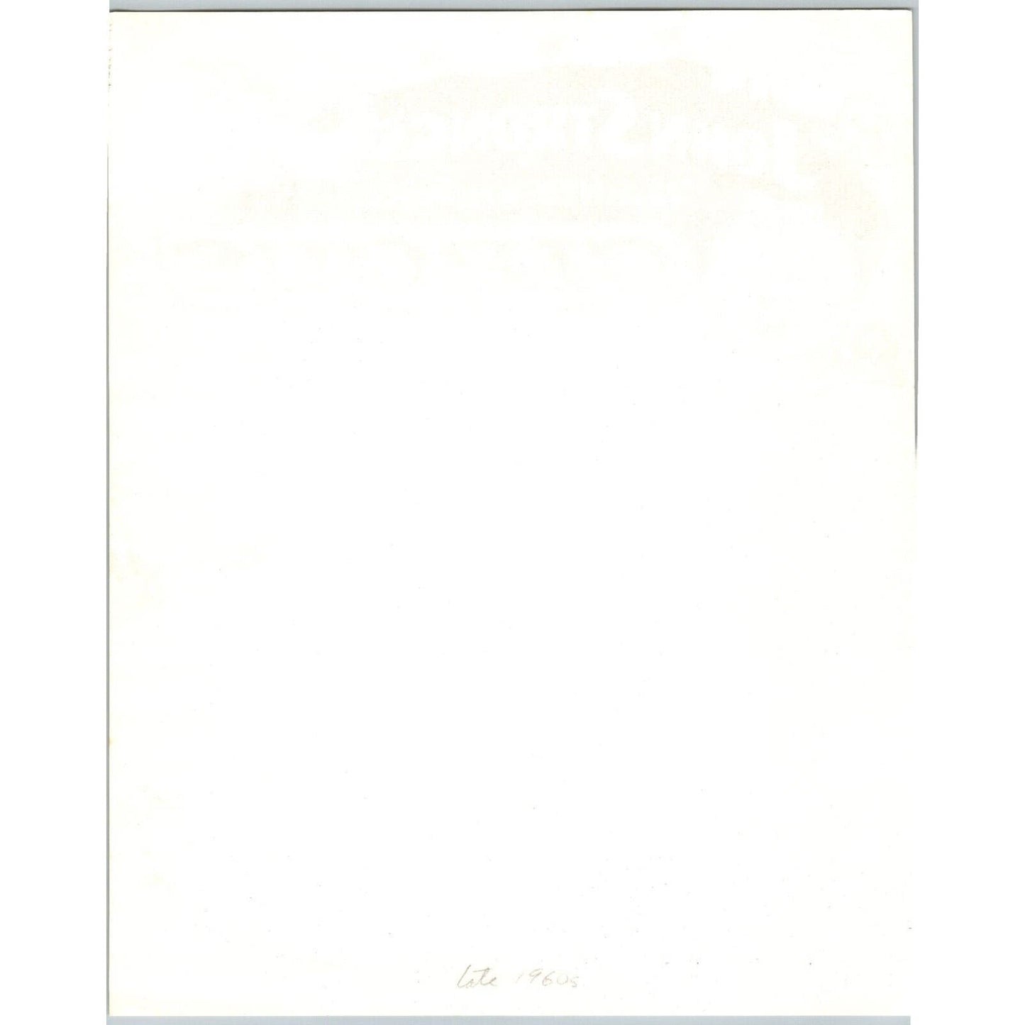 Big John Strong's Trained Animal Circus Letterhead c1965-9 Clown Elephant Scarce