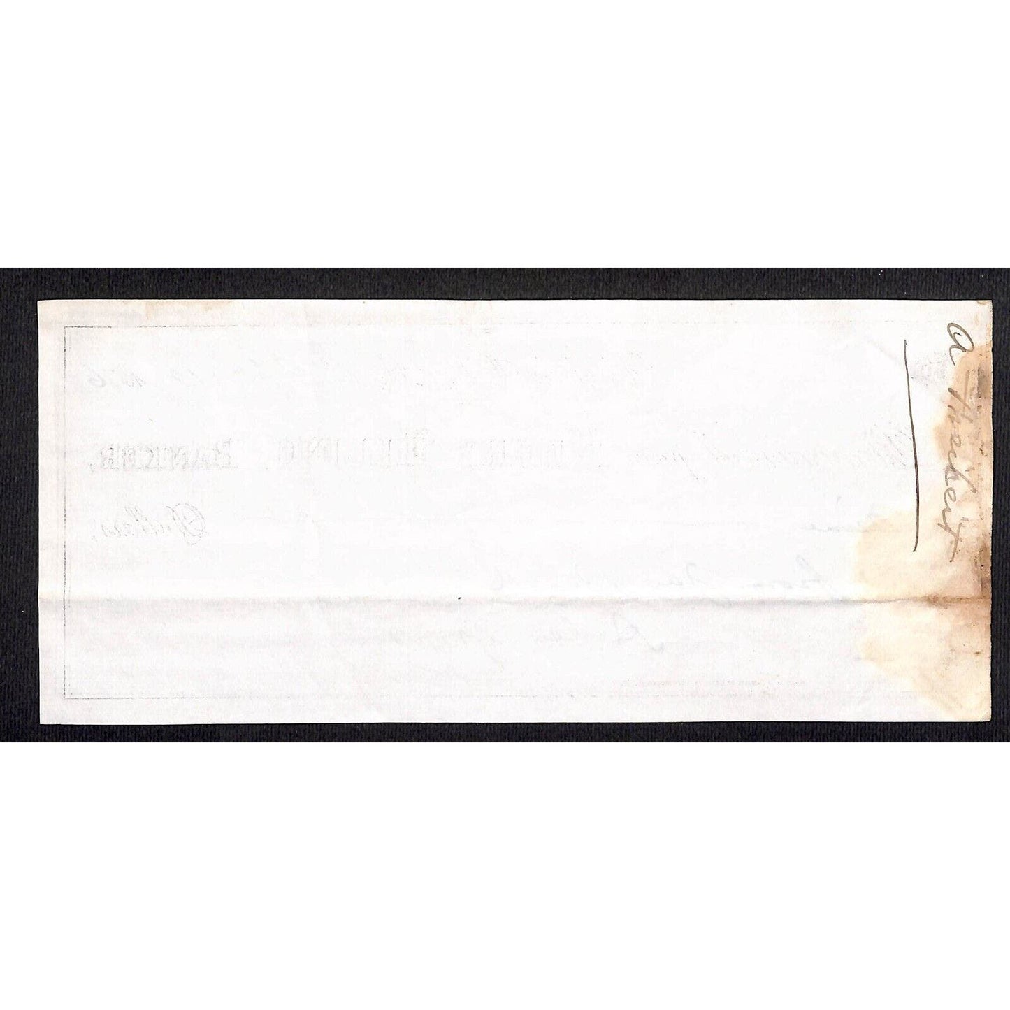 Virginia City Montana 1876 Henry Elling, Banker Payment Receipt