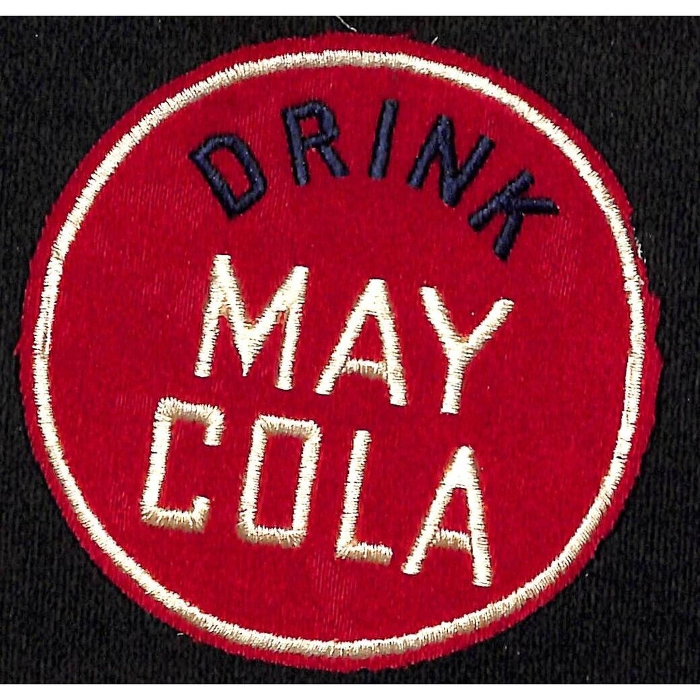 May Cola Drink Embroidered Soda Patch c1930's VGC Scarce