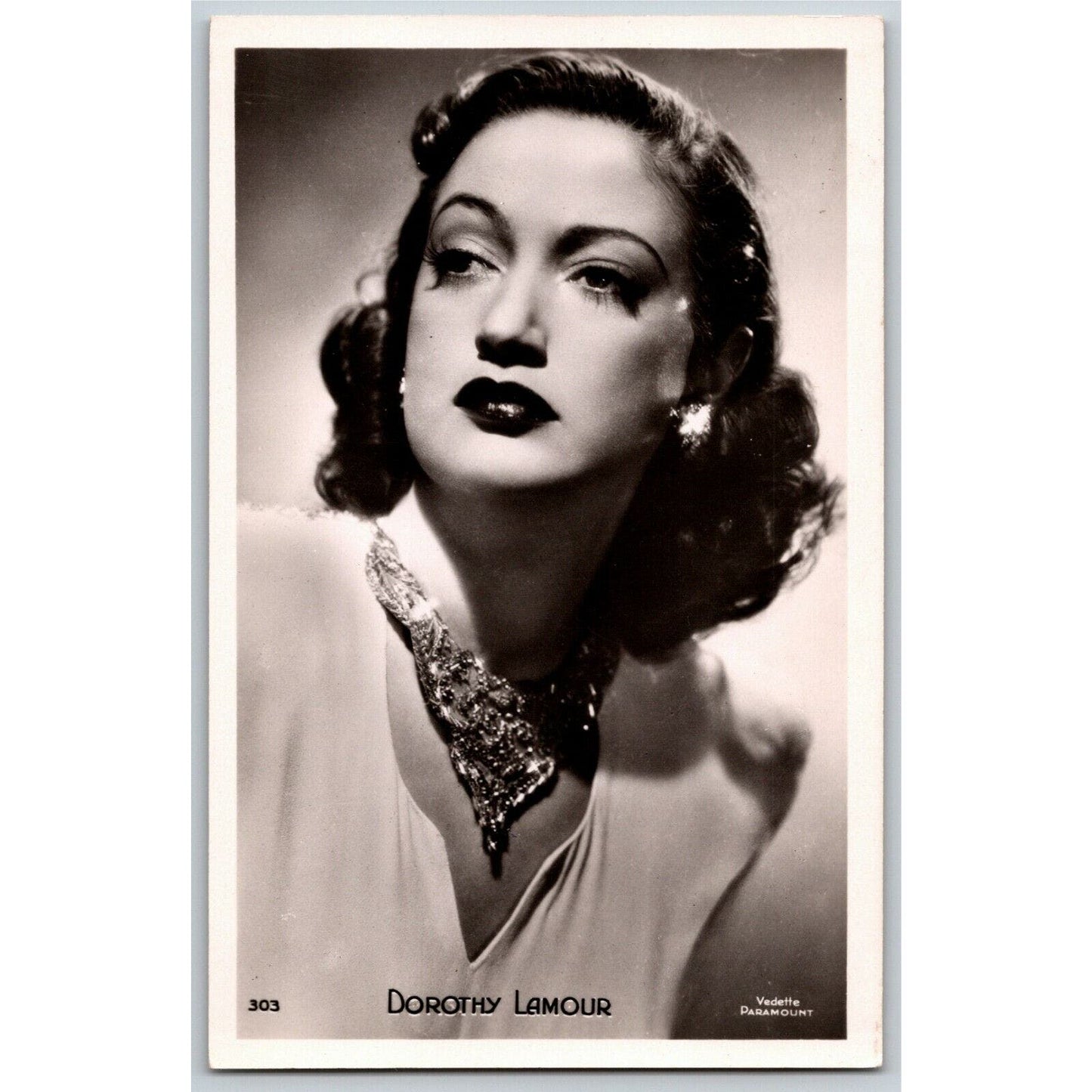 Dorothy Lamour French Paramount RPPC Postcard - Ken Prag Collection - VGC