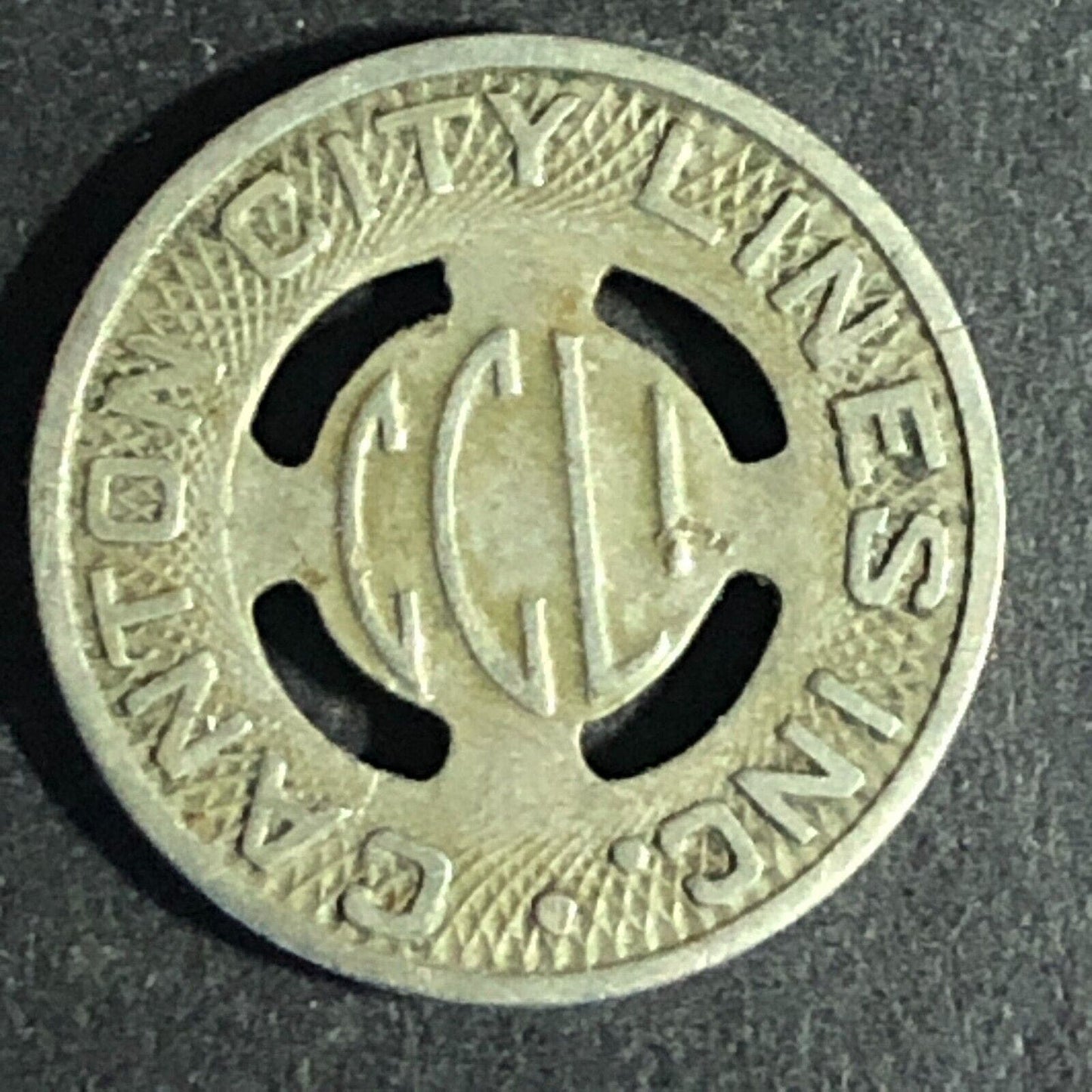 Canton City Lines Inc. (Ohio) WM G/F One Fare Transit Token 14.45mm