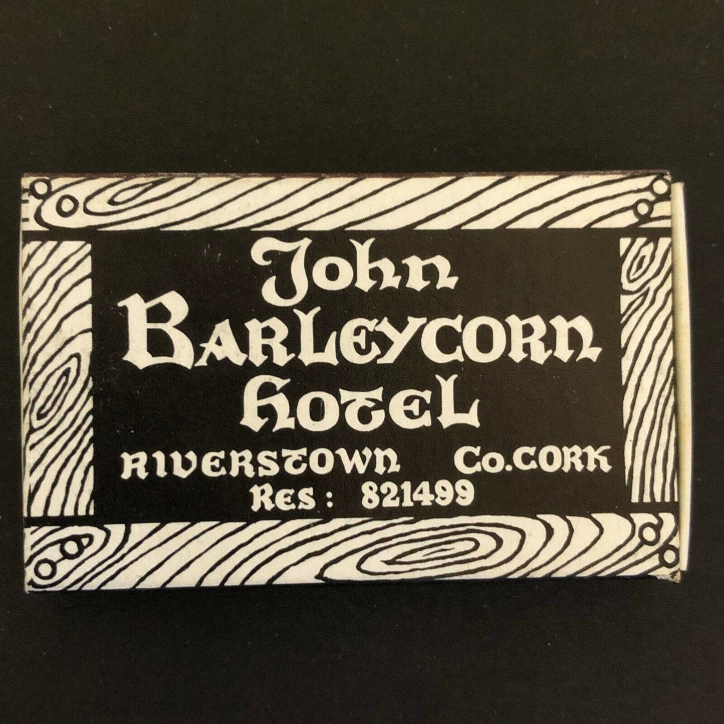 c1960's-70's Wooden Matchbox Matchbook "John Barleycorn Pub" 45th St. NYC