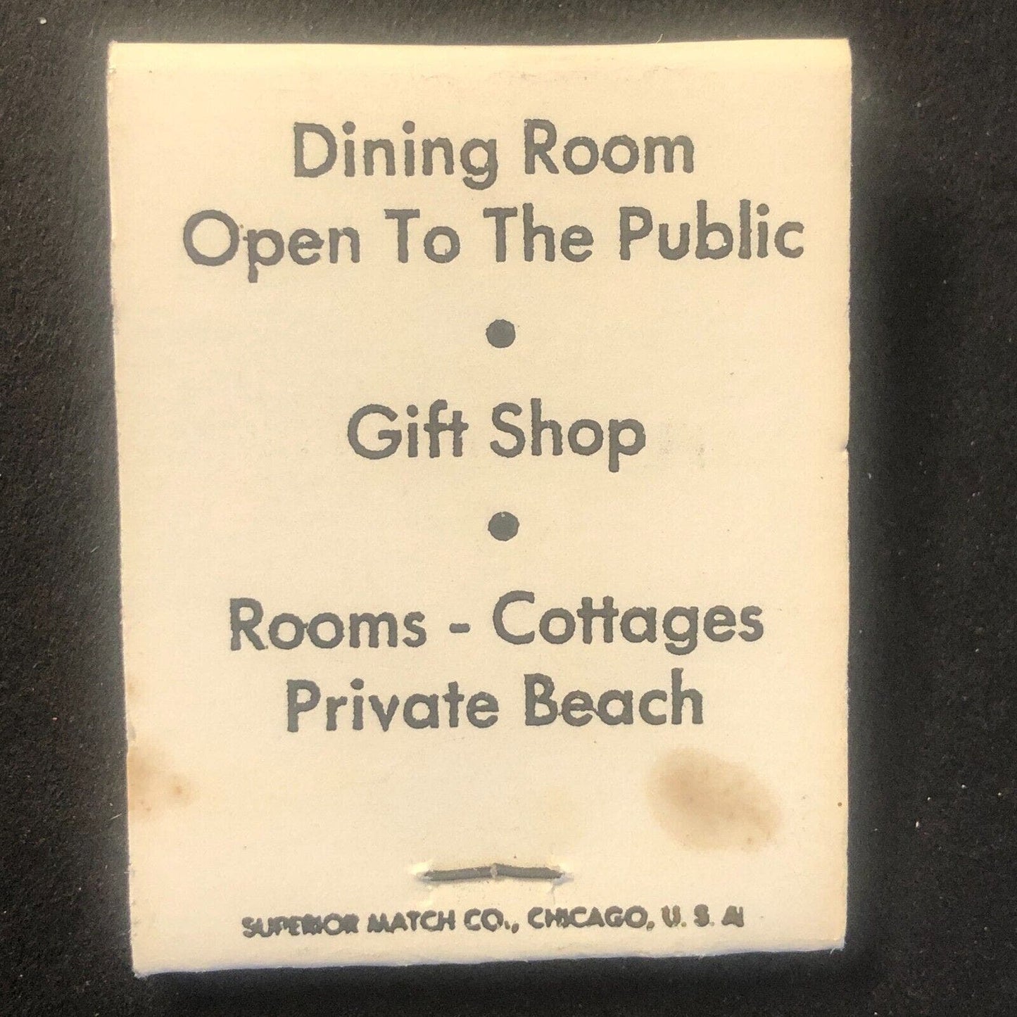 Hotel du Nord Sister Bay, WI Vintage Full Matchbook c1960's VGC