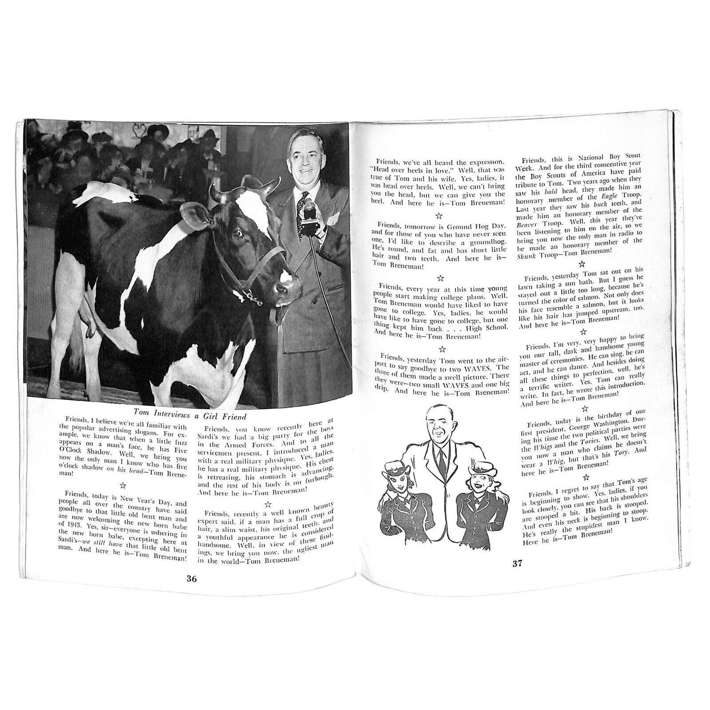 Kellogg's "200,000 for Breakfast" Tom Breneman Celebrity Comedy Booklet 1943 44p
