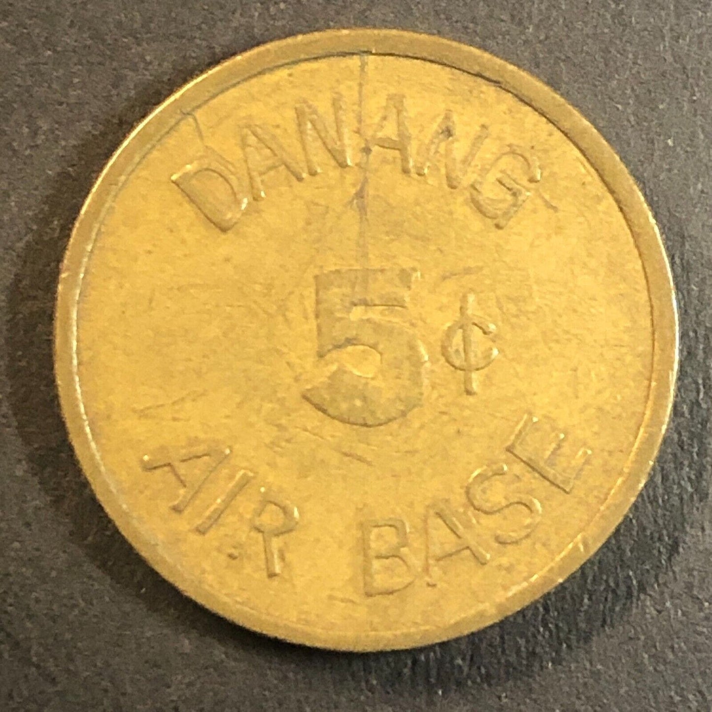 Vietnam Trade Token U.S. Military Danang Air Base 5c 21mm