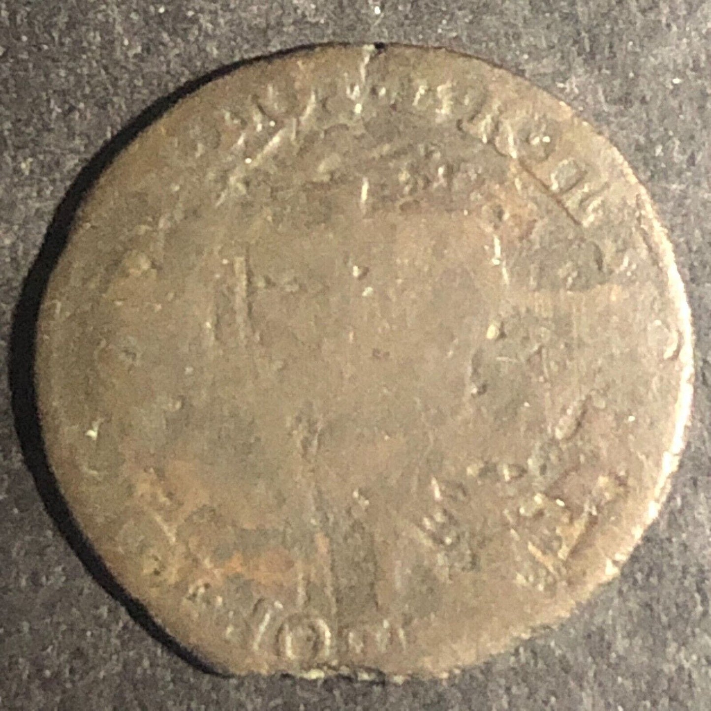 1728 France Lorraine Liard Coin 20mm - Very Worn