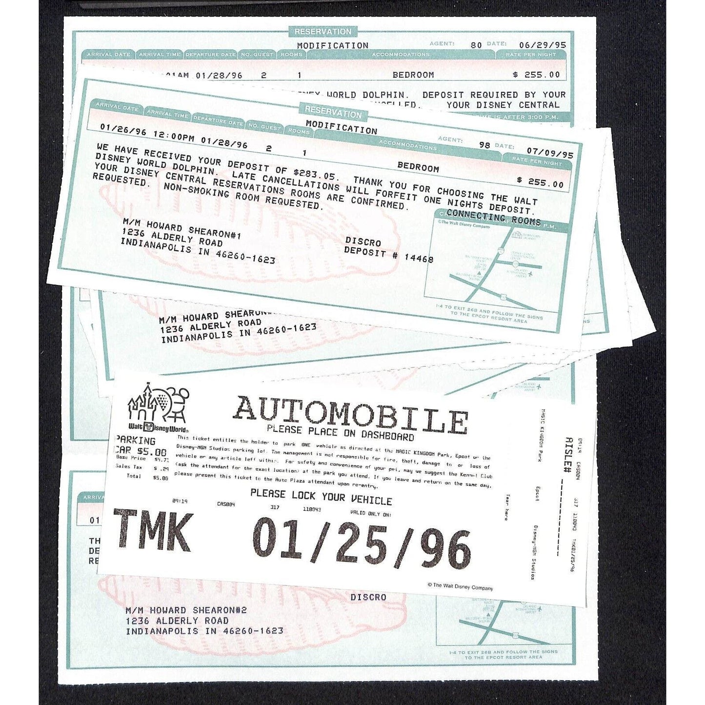 Group of Disney World Dolphin Reservation Modification Notices + Pass VGC