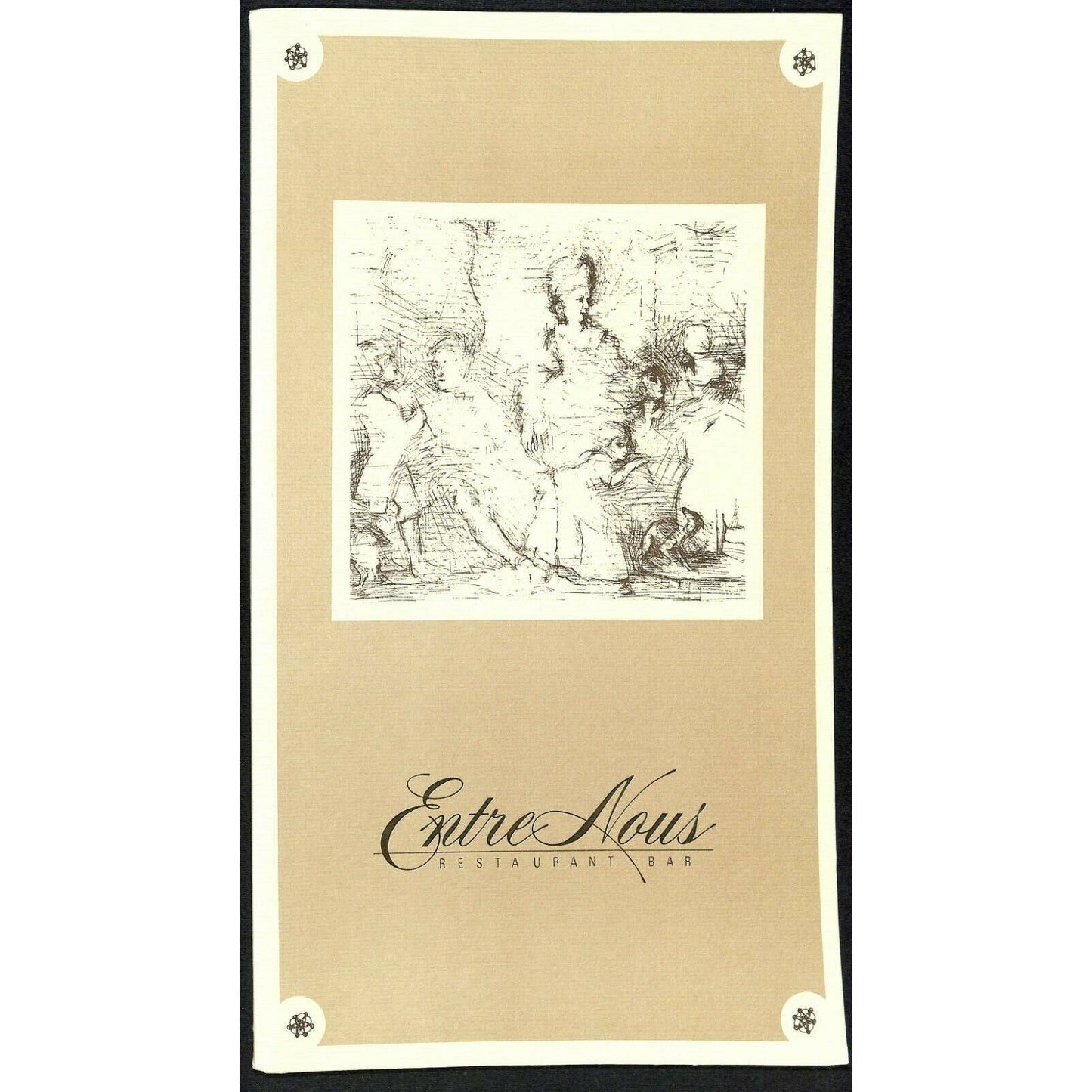 Entre Nous Fairmont Hotels 1987 Menu Folder (Folder Only - No Menu Sheet)