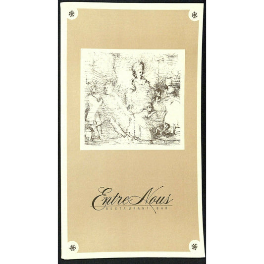Entre Nous Fairmont Hotels 1987 Menu Folder (Folder Only - No Menu Sheet)