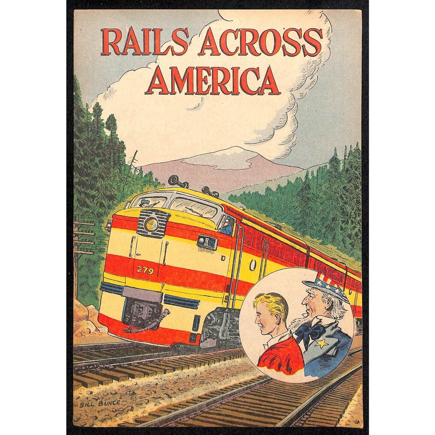 "Rails Across America" Comic Book Style w/ Uncle Sam 1968 15pp - VGC