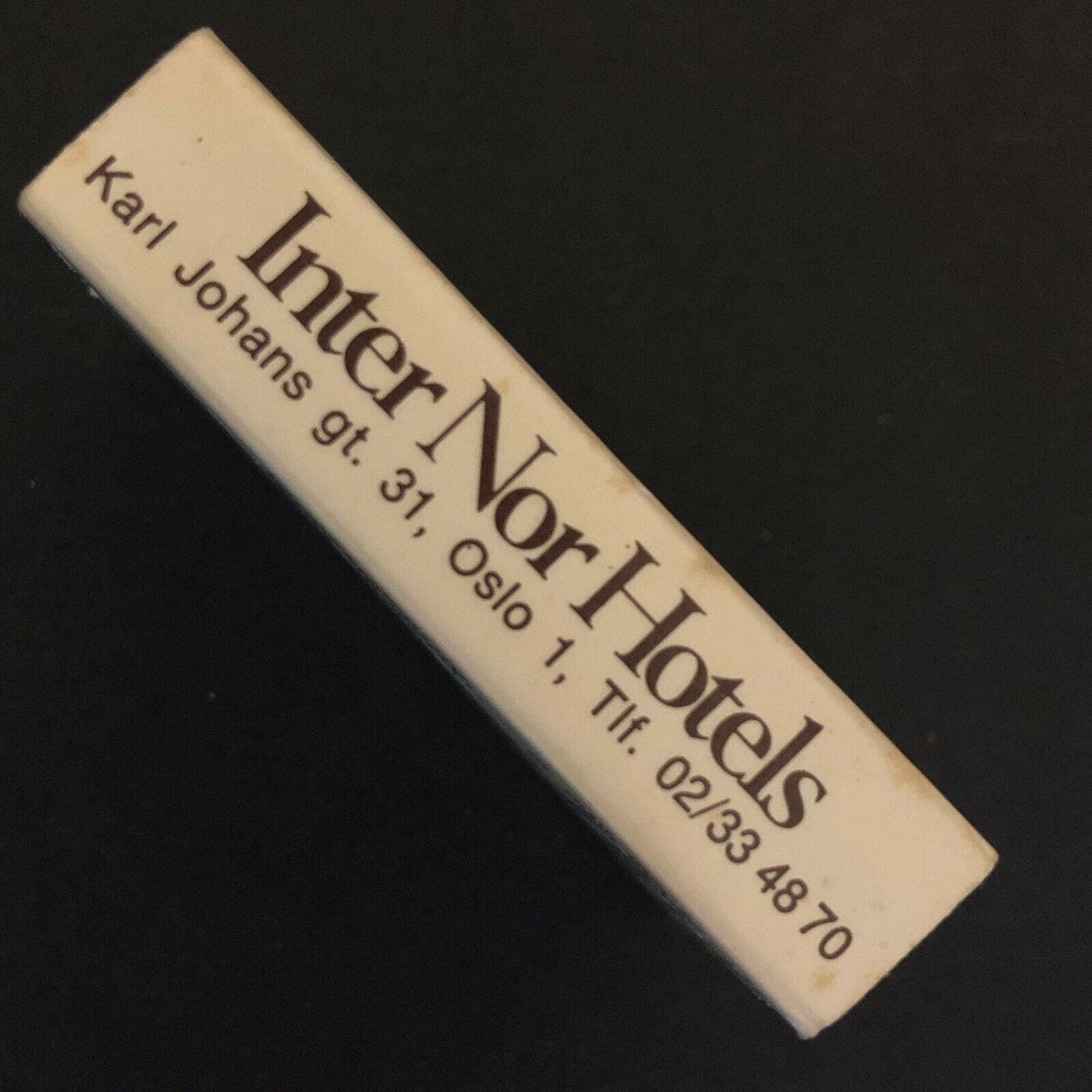 c1980's-90's Wooden Matchboxes / Matchbooks - "Inter Nor Hotels" Oslo, Norway