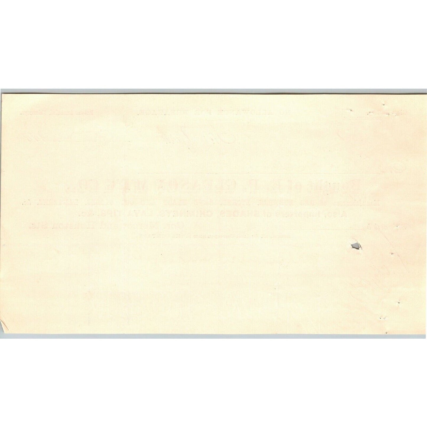1887 "E. P. Gleason" Cut Glass Globes Billhead Letterhead Mercer St., NYC