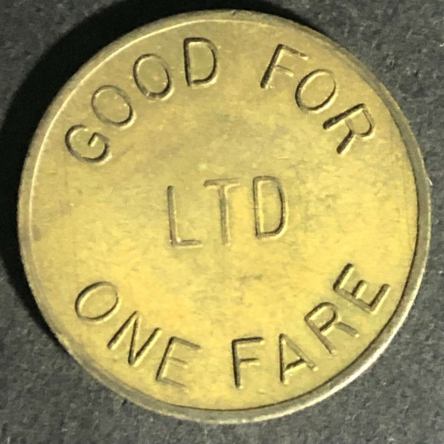 Vintage Lane Transit District Eugene ORE G/F One Fare Transit Token - 22.75mm