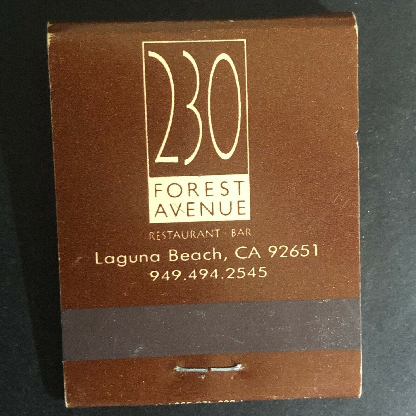 Vintage c2000 Full Matchbook "Opah Restaurant & Bar" Aliso Viejo, CA