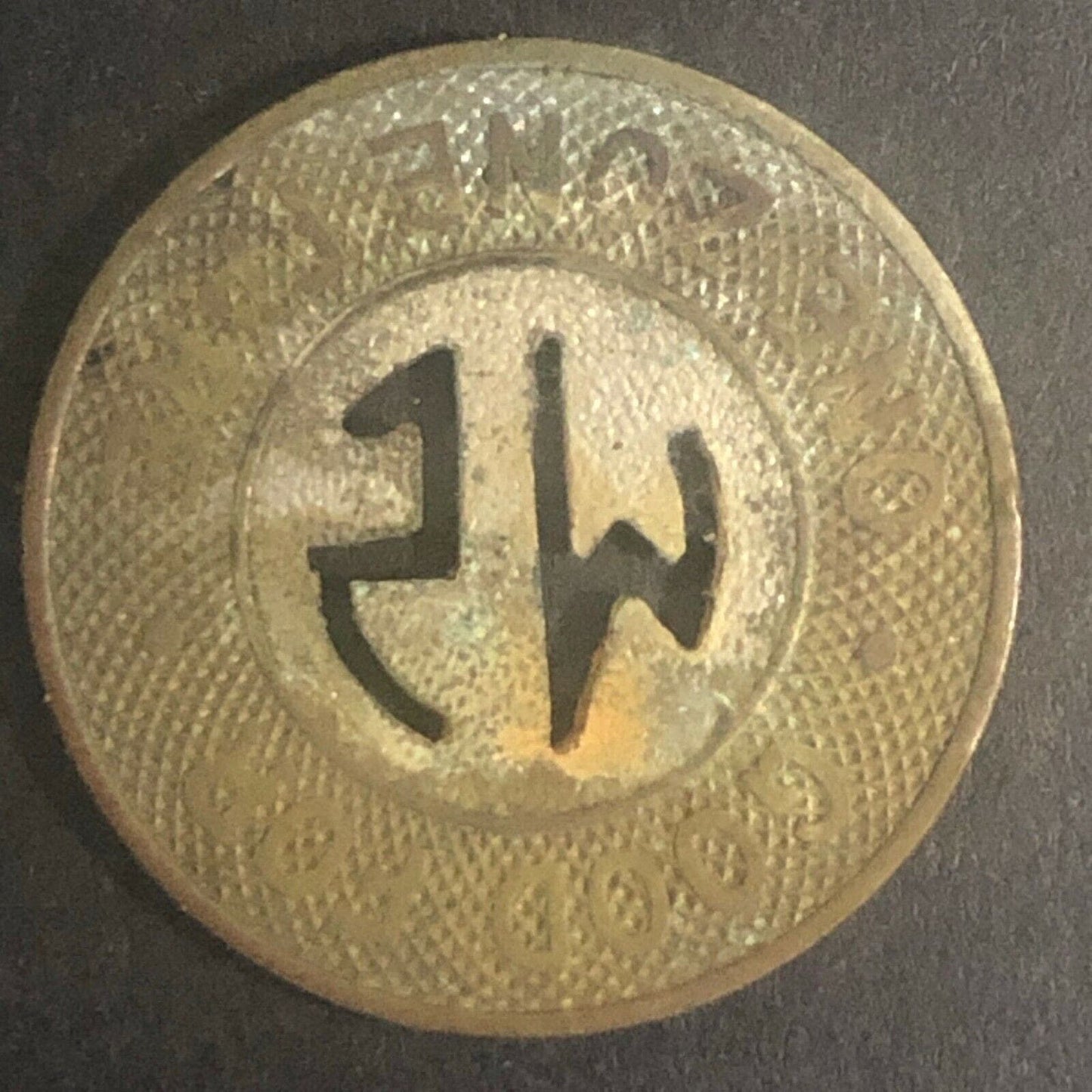 c1950's 23mm Santa Monica Municipal Bus Line Brass Token California