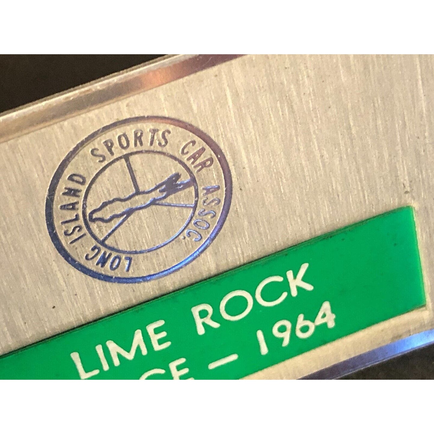 LISCA Long Island Sports Car 1964 Lime Rock Race Alum Dash Wall Plaque