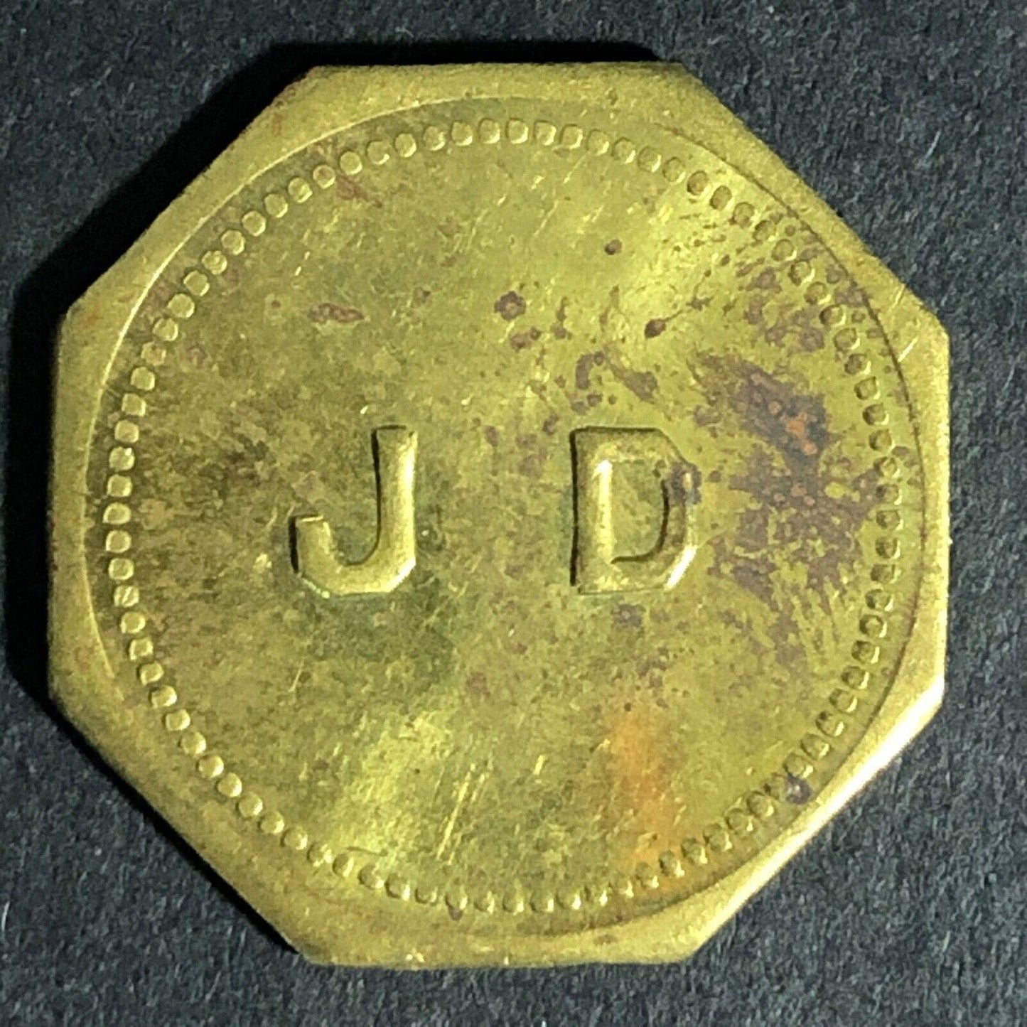 (John Doerr Lumber Wilmette, IL ?) "J.D." Token - G/F 10c In Merch. 22.5mm