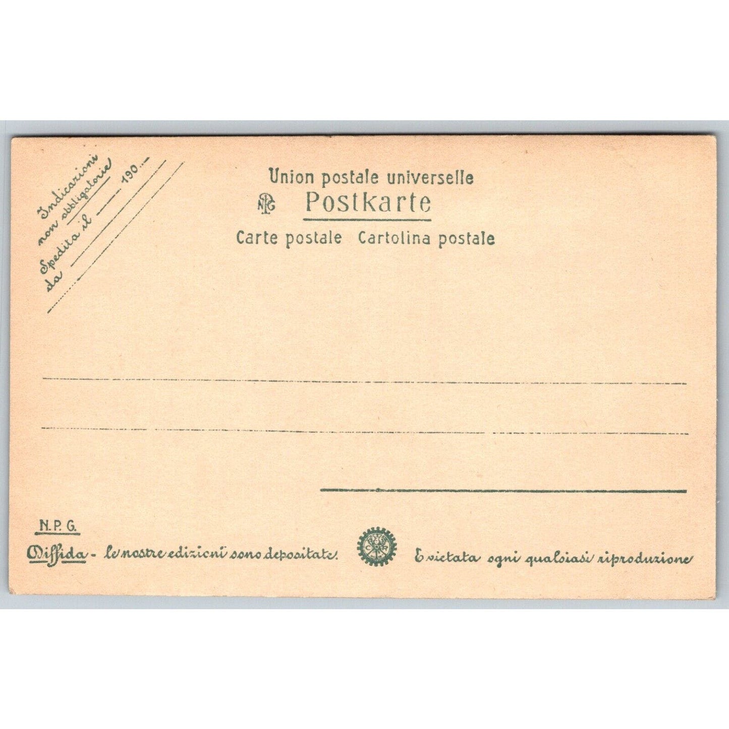 Italian Postcard Temple of Mercury c1901-1907 NP VGC