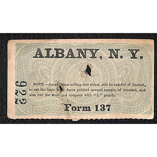 New York & Long Branch Railroad 1901 Albany, NY / North Asbury Park #922