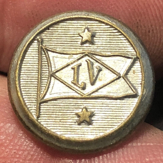 Lehigh Valley Railroad Uniform Button 1/2" Waterbury Button Co.