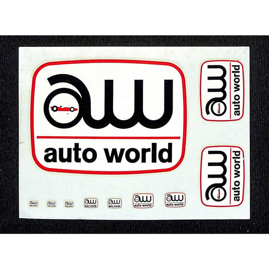 Auto World Model Water Transfer Decal Sheet NOS VGC 3" x 4" c1970's Scarce