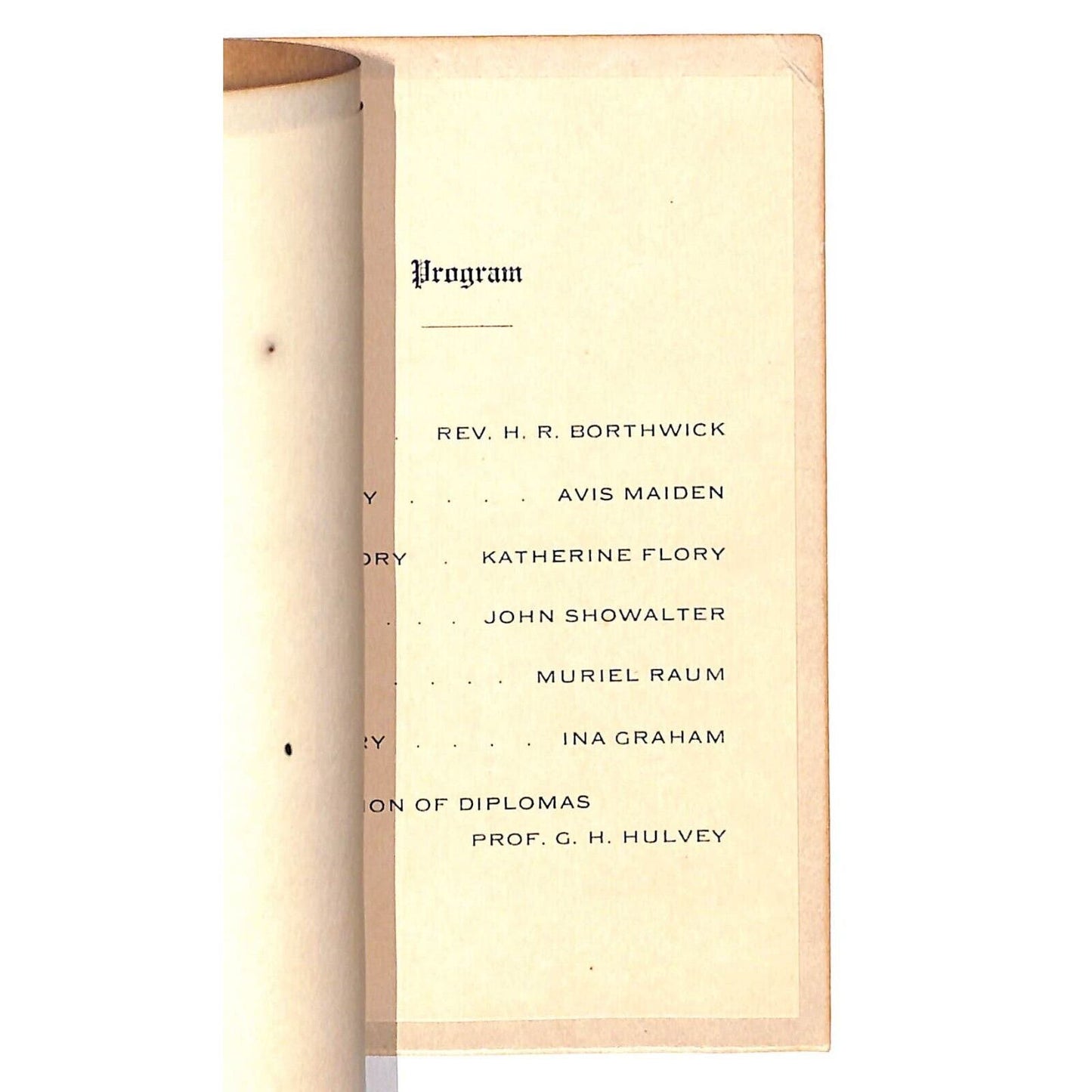 Bridgewater High School (Virginia?) 1912 Commencement Invitation VGC
