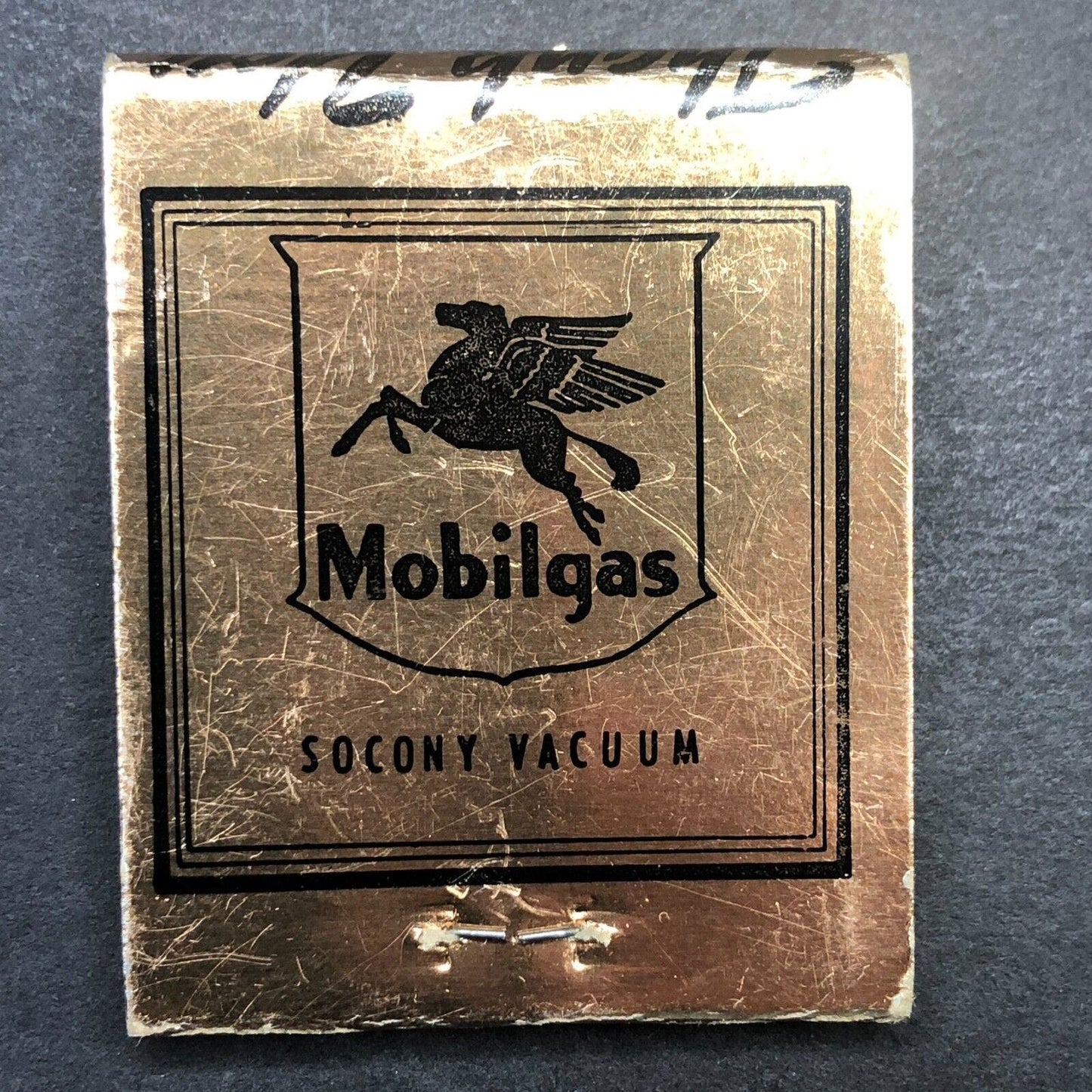 Auburn, NY Delos L. Hoskins Mobilgas Case Crosley Full Matchbook c1940's-50's
